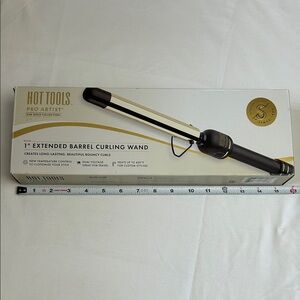 1" Extended Barrel Curling Wand Hot Tools pro artist NEW! 24K gold collection